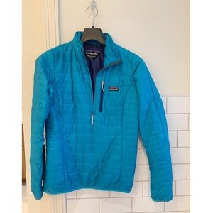 Patagonia nano puff pull over - teal, x small